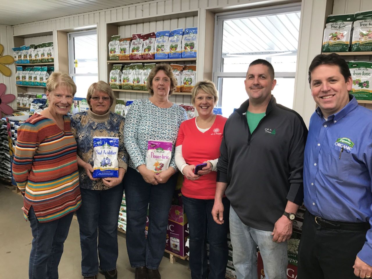Espoma organic customers and employees, flower-tone, soil acidifier