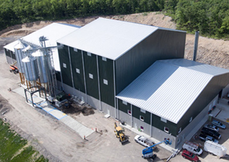 Aerial view of the Espoma Hegins, PA production plant.
